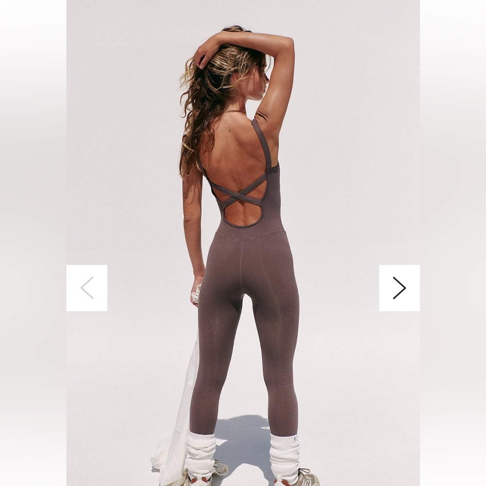 Free People Dusty Purple Crisscross Jumpsuit